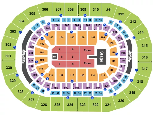 PARKER MCCOLLUM 2 Seating Map Seating Chart
