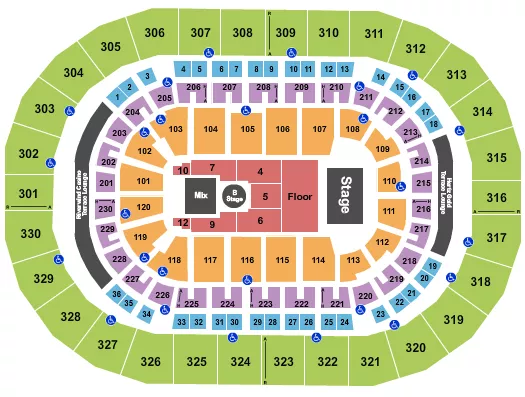 TYLER CHILDERS Seating Map Seating Chart