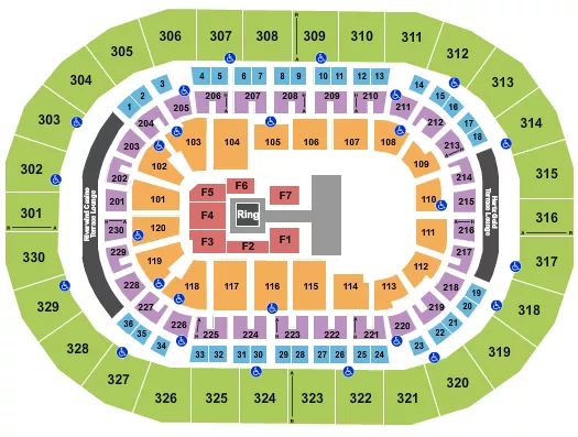 WRESTLING Seating Map Seating Chart