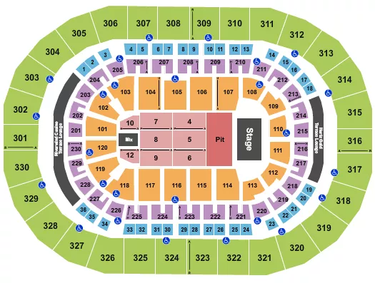 ZACH TOP Seating Map Seating Chart