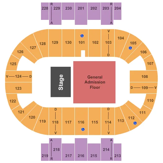  ENDSTAGE GA FLR 2 Seating Map Seating Chart