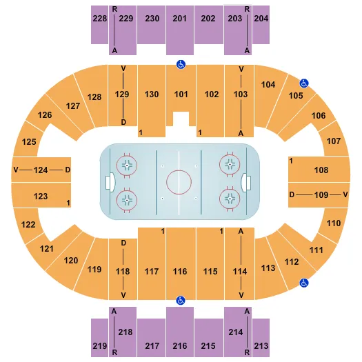  HOCKEY 1 Seating Map Seating Chart