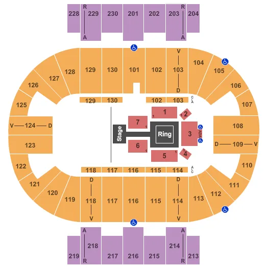  WWE Seating Map Seating Chart