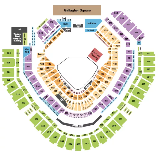  RODEO Seating Map Seating Chart