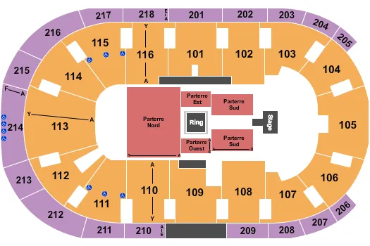  WWE LIVE Seating Map Seating Chart
