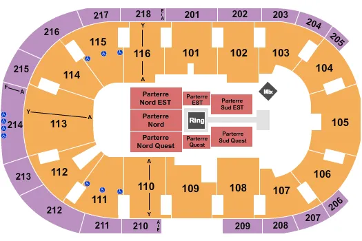  WWE Seating Map Seating Chart