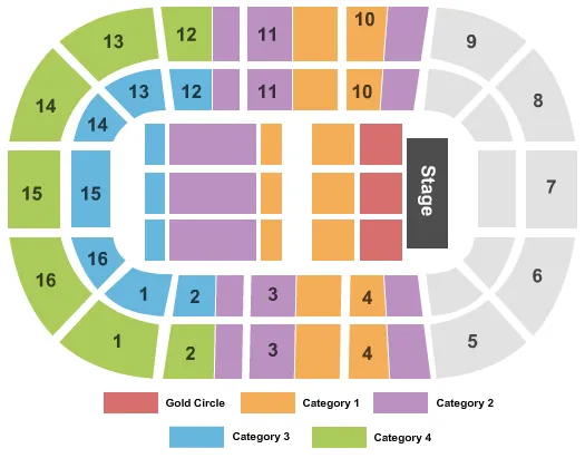  END STAGE Seating Map Seating Chart