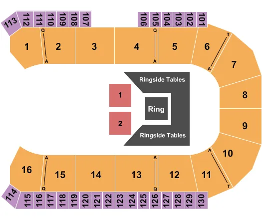  BOXING Seating Map Seating Chart