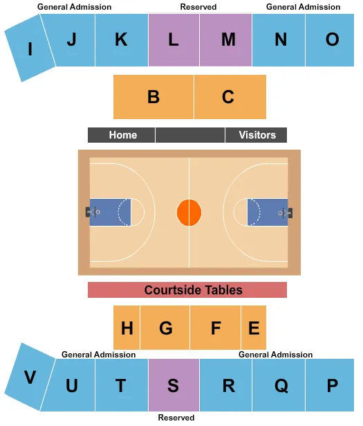  BASKETBALL Seating Map Seating Chart