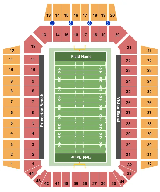  FOOTBALL Seating Map Seating Chart