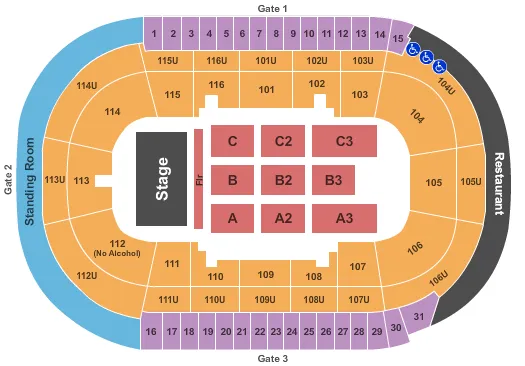  FULL CONCERT Seating Map Seating Chart