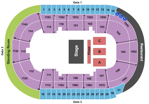  GEORGE THOROGOOD Seating Map Seating Chart