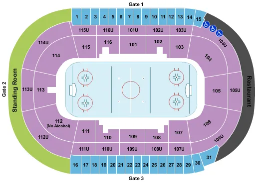  HOCKEY Seating Map Seating Chart