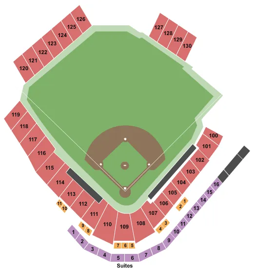  BASEBALL Seating Map Seating Chart