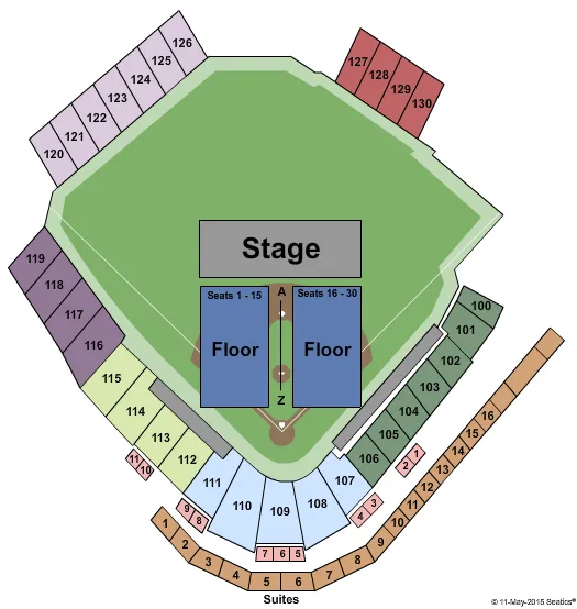  CONCERT Seating Map Seating Chart