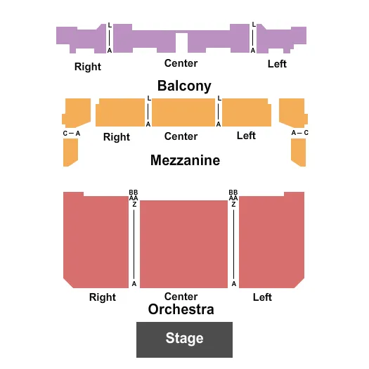  END STAGE Seating Map Seating Chart