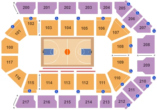  BASKETBALL Seating Map Seating Chart