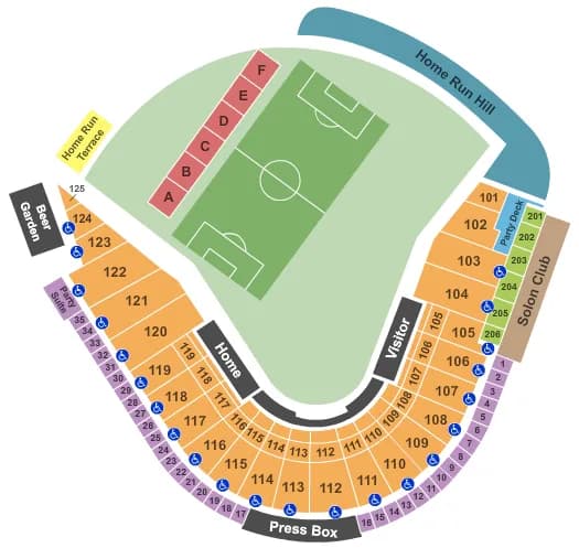  SOCCER Seating Map Seating Chart