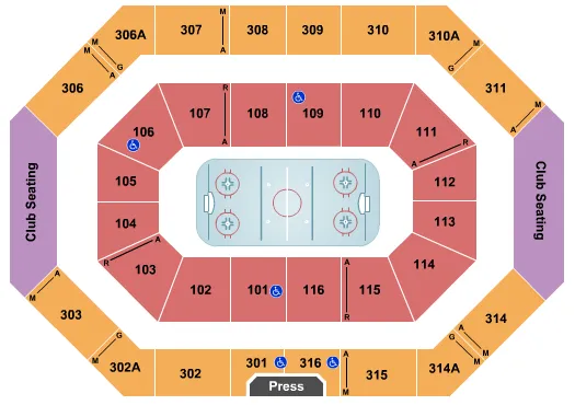 RALPH ENGELSTAD ARENA ND HOCKEY Seating Map Seating Chart