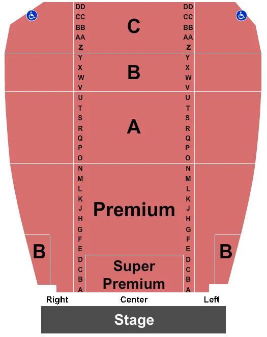  END STAGE Seating Map Seating Chart