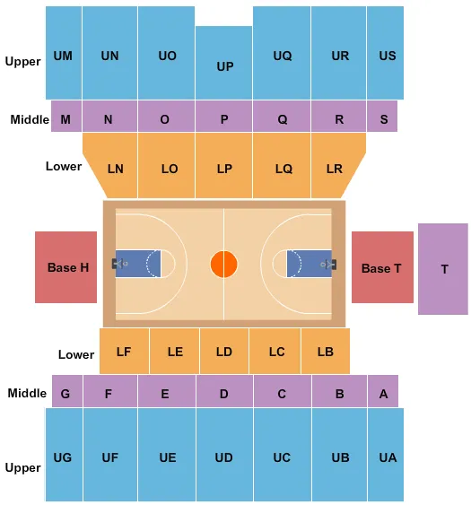  BASKETBALL Seating Map Seating Chart
