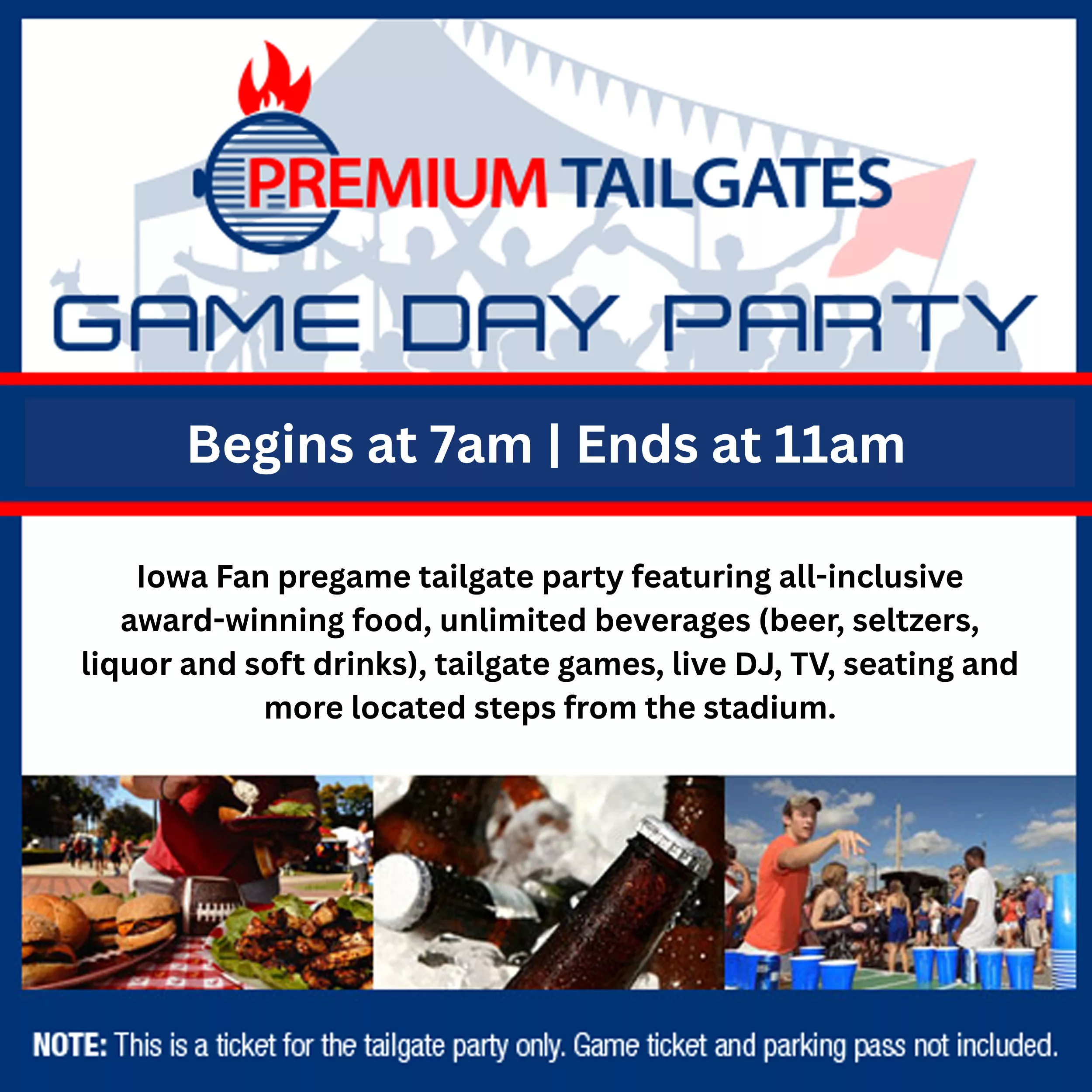 PREMIUM TAILGATE LOT TAMPA TAILGATE FOOTBALL Seating Map Seating Chart