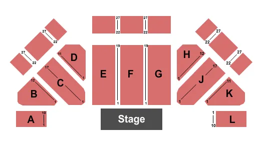  END STAGE Seating Map Seating Chart