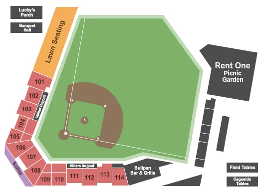  BASEBALL Seating Map Seating Chart
