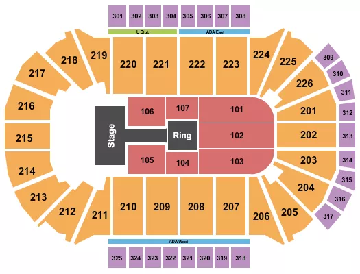  WWE 2 Seating Map Seating Chart