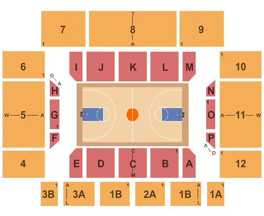  BASKETBALL Seating Map Seating Chart