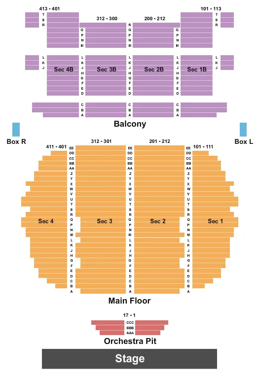  END STAGE Seating Map Seating Chart