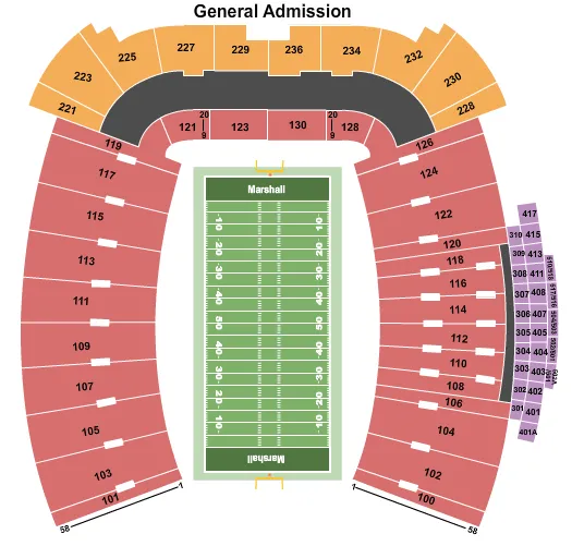  FOOTBALL Seating Map Seating Chart