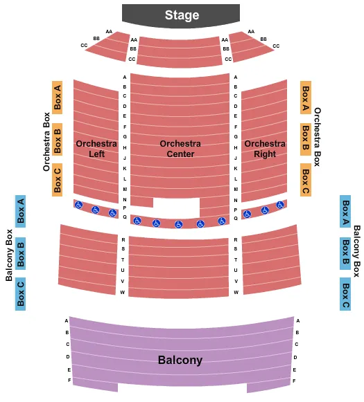  END STAGE Seating Map Seating Chart