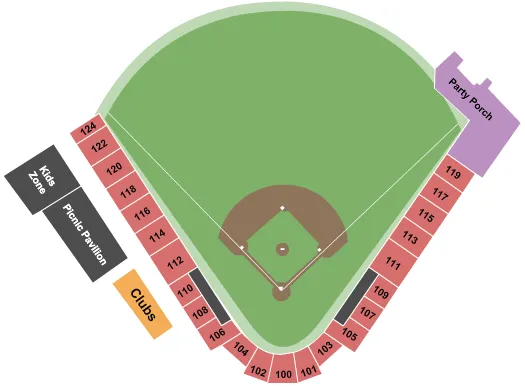  BASEBALL Seating Map Seating Chart
