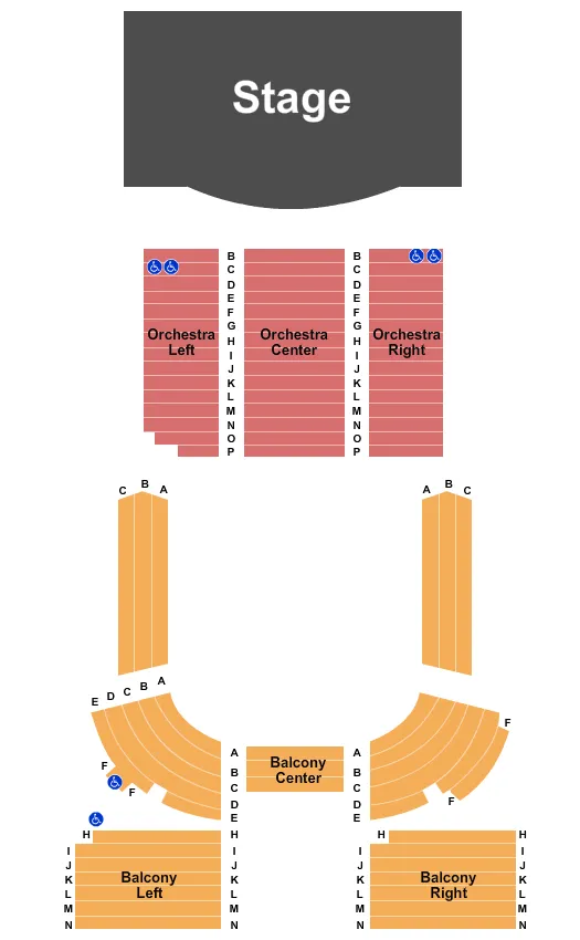  END STAGE Seating Map Seating Chart