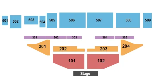  END STAGE Seating Map Seating Chart