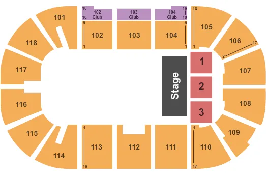  HALF STAGE Seating Map Seating Chart