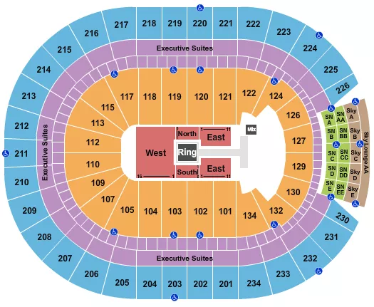 WWE Seating Map Seating Chart