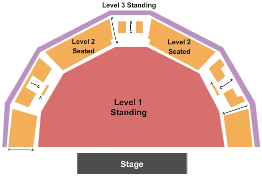 ROUNDHOUSE LONDON END STAGE Seating Map Seating Chart