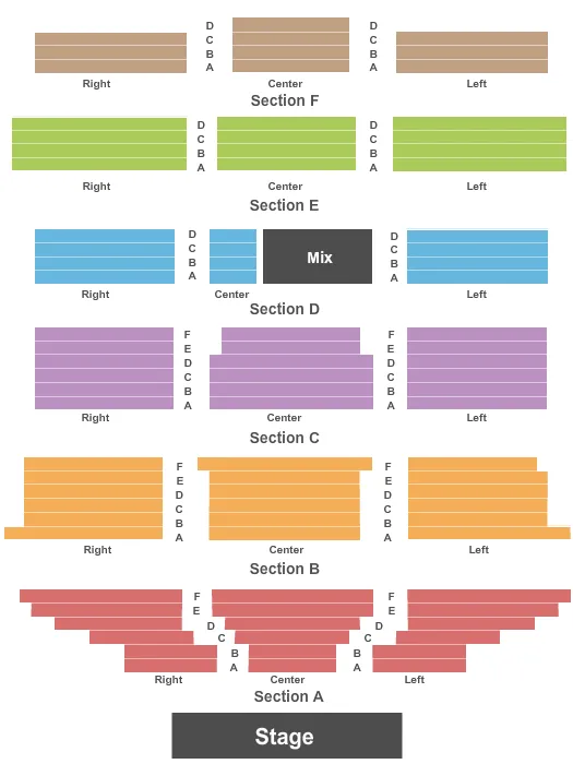  END STAGE Seating Map Seating Chart