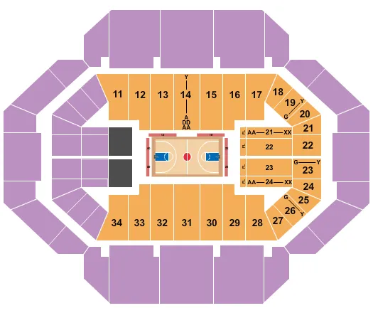  BASKETBALL WOMENS Seating Map Seating Chart