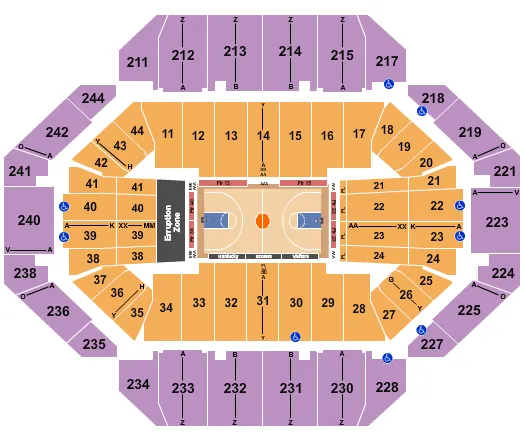  BASKETBALL Seating Map Seating Chart