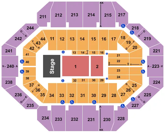  END STAGE Seating Map Seating Chart