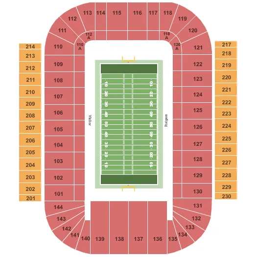  FOOTBALL Seating Map Seating Chart