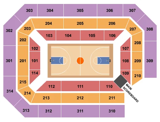  BASKETBALL Seating Map Seating Chart