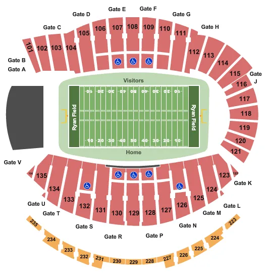  FOOTBALL Seating Map Seating Chart