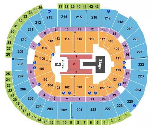  J BALVIN Seating Map Seating Chart