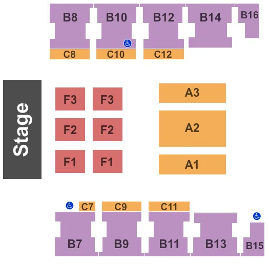  END STAGE Seating Map Seating Chart