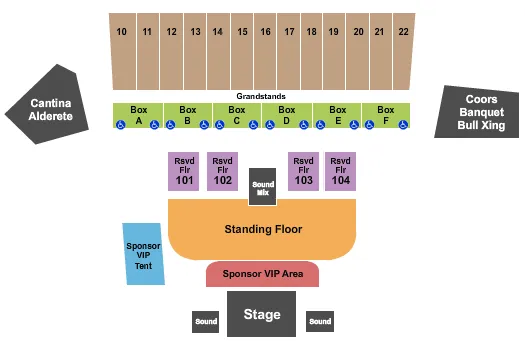  KID ROCK Seating Map Seating Chart