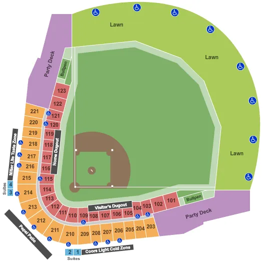  BASEBALL Seating Map Seating Chart